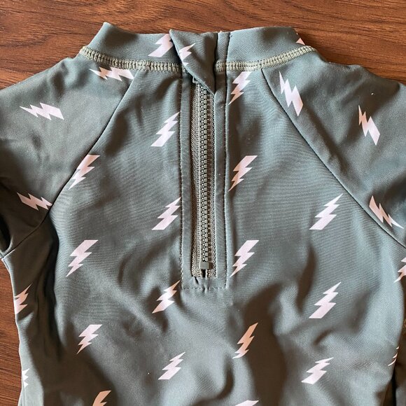 Petit Lem Green Lightning Kids Swim Rashguard Set - Picture 3 of 4